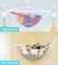 Bath Toy Holder Corner, Kids Bath Toy Net for Tub, Bathtub Holder Basket, Storage Bin Hammock Organizer, Shower Caddy Hanging Mesh Bag, Baby Bathroom Storage with 3 Suction Cups 3 Adhesive Wall Hooks